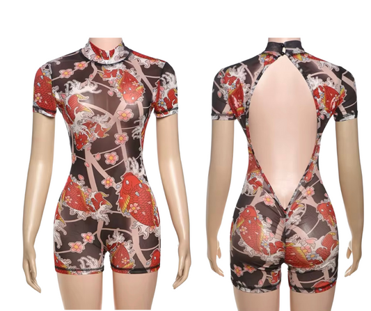 Koi Baddie Mesh Romper